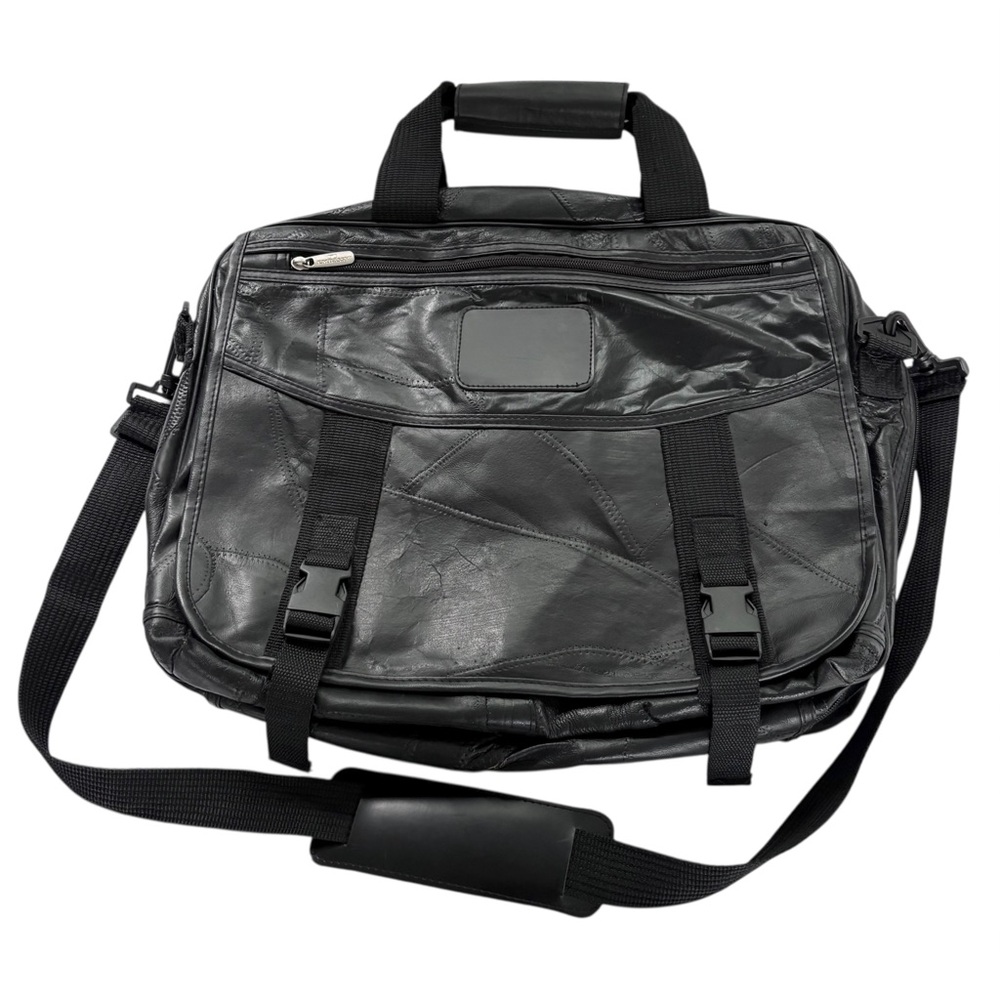 Black Leather Laptop Bag